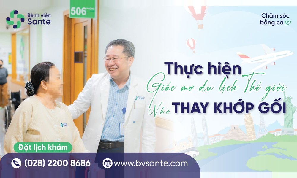 Thực hiện giấc mơ du lịch thế giới nhờ thay khớp gối